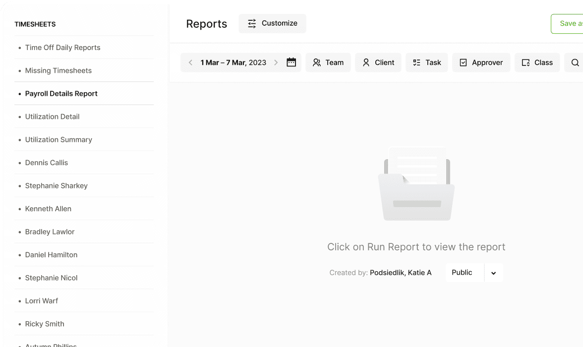 Generate professional, audit-ready reports to share with clients